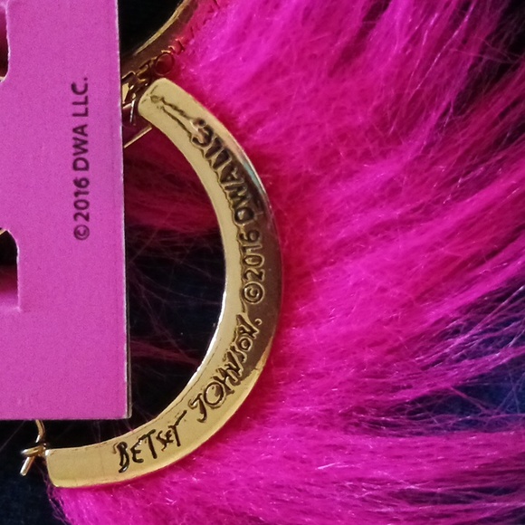 Betsey Johnson Trolls edition earrings pink - Picture 6 of 6
